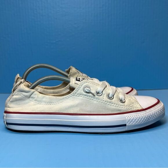 Converse Chuck Taylor All Star Womens Shoreline Cream Canvas Slip On Sneakers 8 - Picture 4 of 9